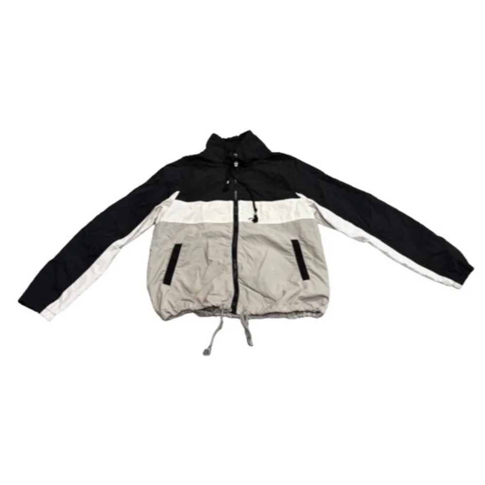 Ashley by 26 Colorblock Monochrome Windbreaker